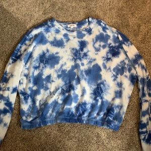 Blue tie dye crewneck from Garage. Size Large, $15